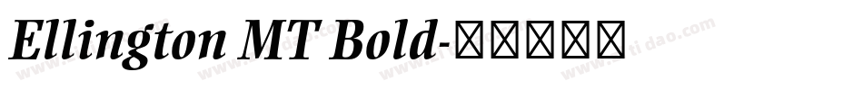 Ellington MT Bold字体转换